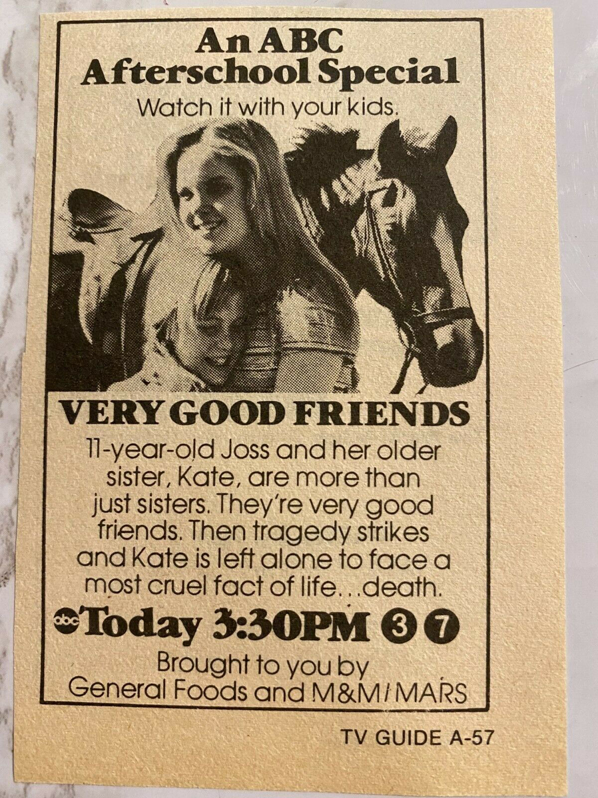 TV Guide ad for Beat the Turtle Drum/Very Good Friends