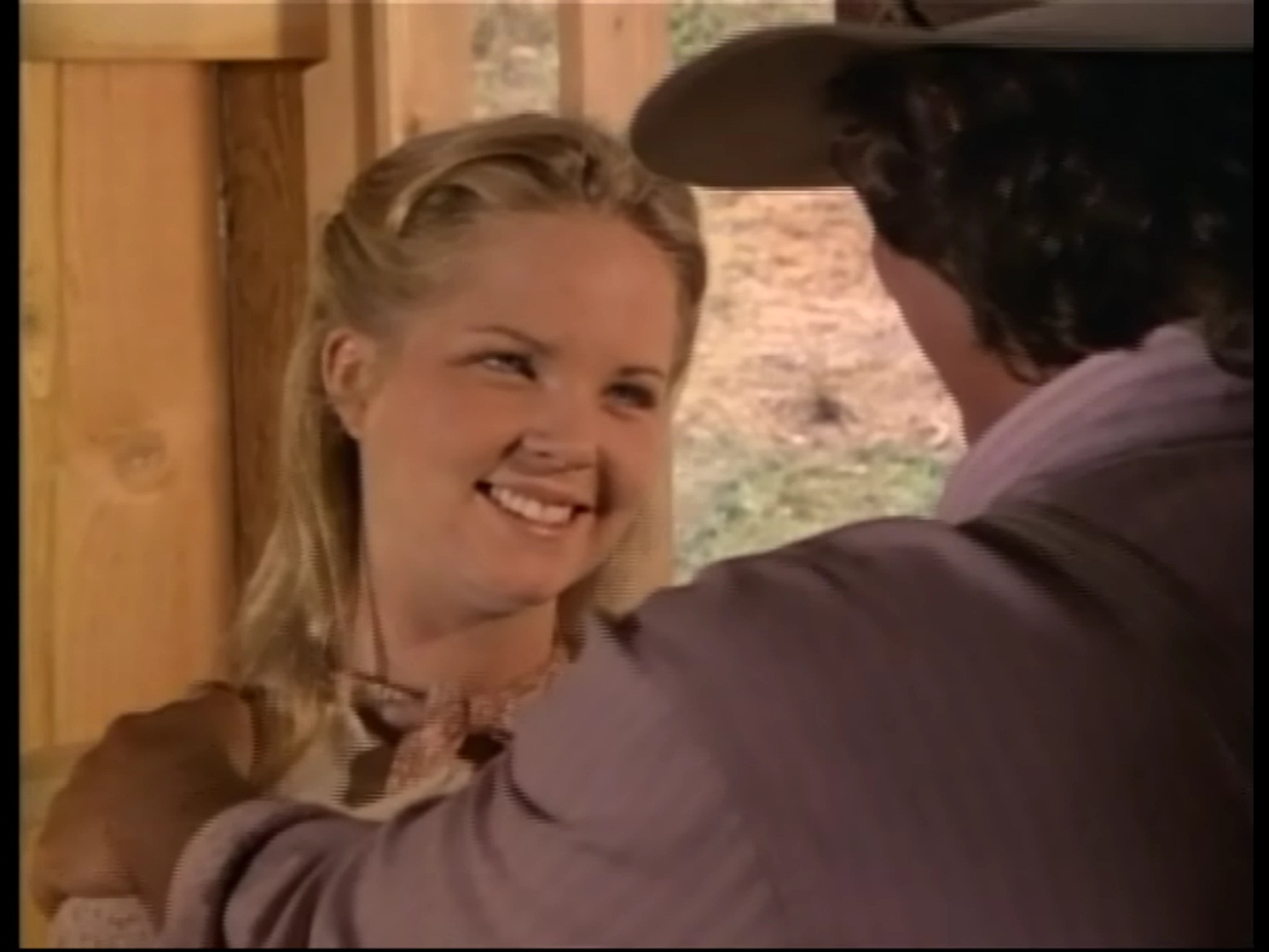 Melissa Sue Anderson as Mary Ingalls and Pa (Michael Landon)